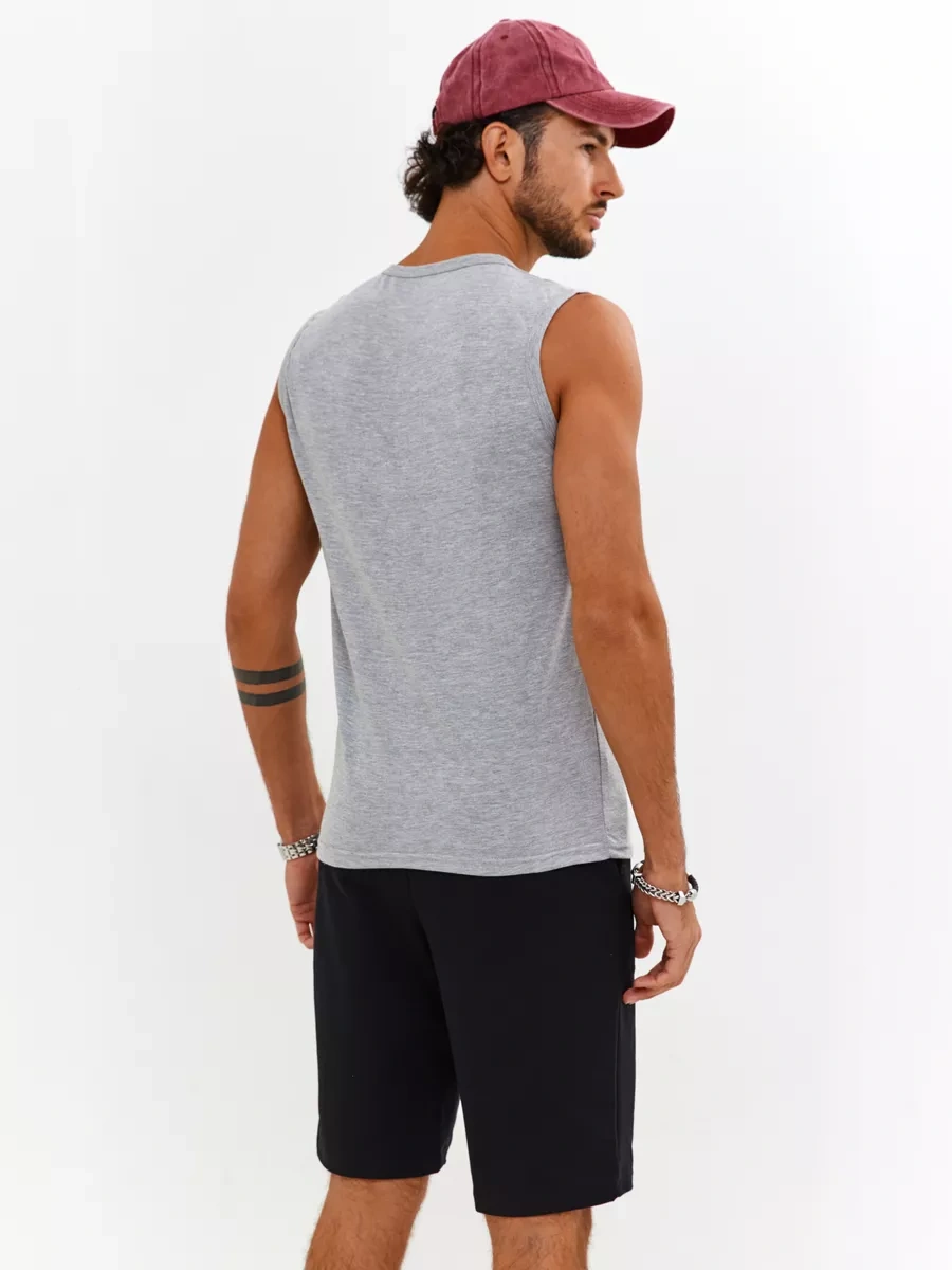 Coffa Spor İç Çamaşırı Çapraz Baskılı Atlet 73259924 Gri