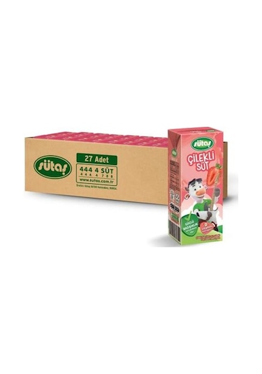 Sütaş Çilekli Süt 27 x 200 ML