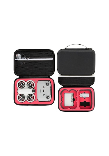 Djı Neo Fly Daha Fazla Combo Taşıma Çantası Çanta Koruyucu Kutu Siyah + Kırmızı İç