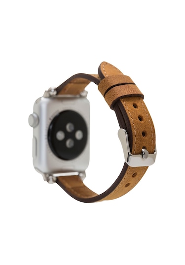 Bouletta Apple Uyumlu  Watch Deri Kordon 38-40-41mm Ferro G19 Taba