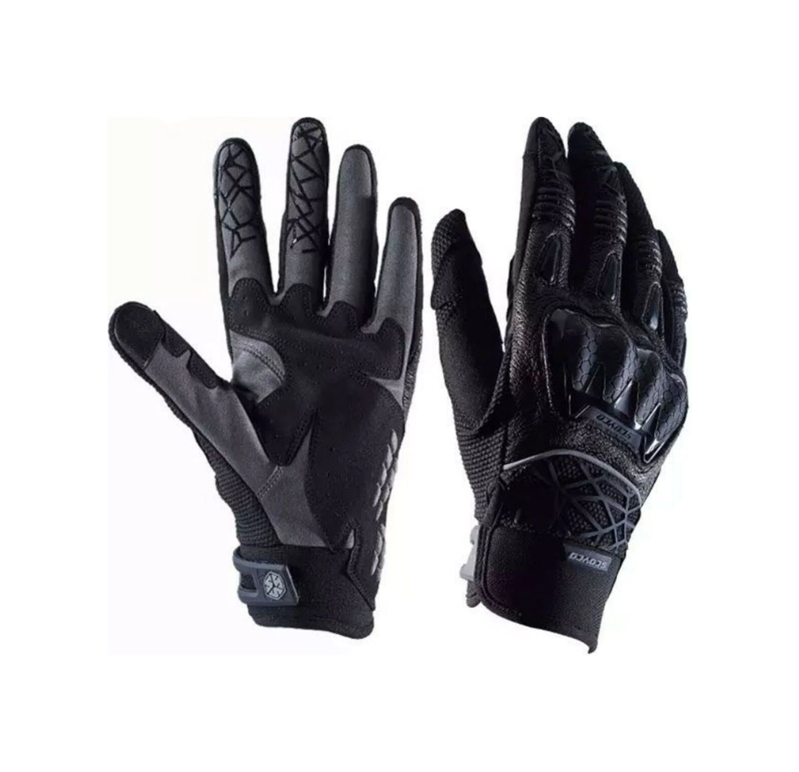 Motoanl Motosiklet Eldiveni Full Koruma Ayarlanabilir Bilek Bantı Deri Microfiber Kumaş Motor Eldiven