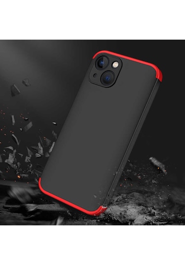 Apple Uyumlu iPhone 13 Mini Kılıf Zore Ays Kapak Siyah-Mavi
