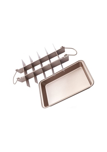 Sones Brownie Pan Kek Kalıbı Kare Ekmek Pişirme Kalın Katı Tabanlı Yapışmaz Pişirme Tepsisi