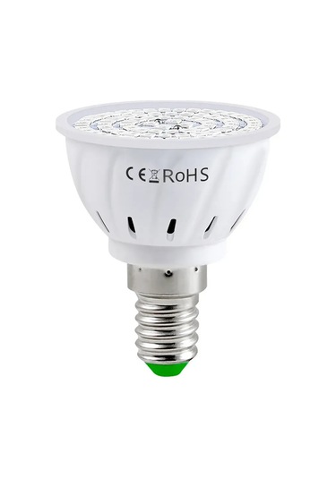 Fosenze E14 Taban Bitki Büyüme Ampülü, 48 Led Kırmızı-mavi Spektrum, Ev/ofis/seralar İçin Fotosentez Destekleyici Çok Renkli