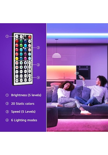 Led Şerit Işık Yatak Odası Led Tv Arkaplan Işığı Bluetooth Uzaktan Neon Işık Rg Şeridi Noel Dekorasyonu Led Aydınlatmalar 56670428