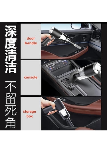 Black-120000pa 3 İn 1 Kablosuz Araç Süpürgesi Taşınabilir El Yüksek Güçlü Elektrikli Süpürge Araba Ev Ofis Klavye Temizleme