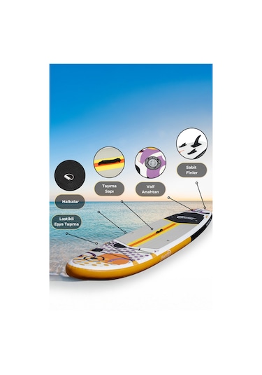 Firstop Suppaddleboardseti 305x79x15cm Kürek + Pompa Sp305-15s-2 Turuncu