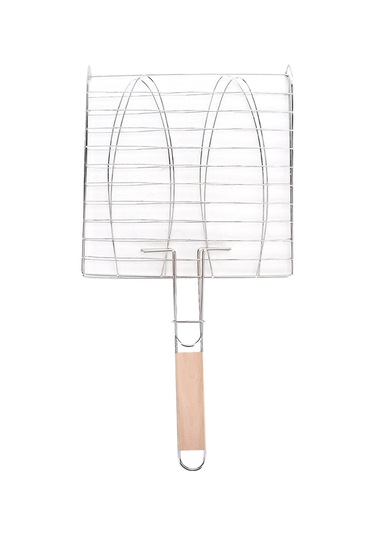 Barbekü İçin Yapışmaz Saplı Paslanmaz Çelik Izgara Filesi, Balık Ve Et İçin Izgara Filesi