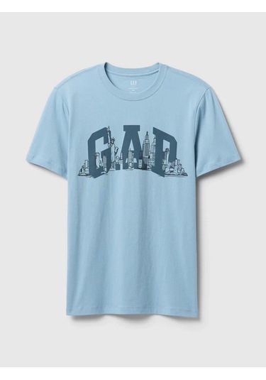 Gap 745022000 V-gap Nyc Skyline Erkek Tişört Mavi