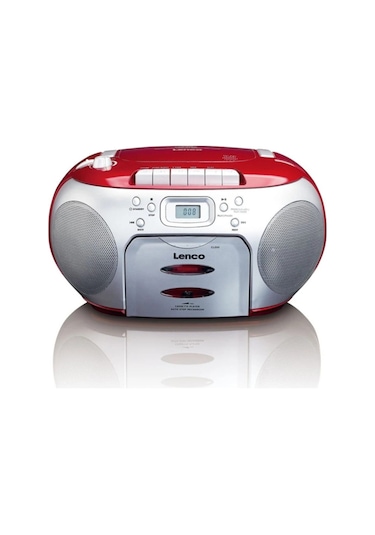 Lenco Taşınabilir Radyo / Cd / Kaset Çalar +Aux Kırmızı