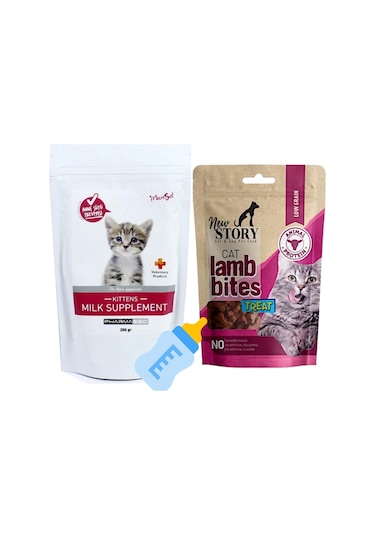 Maxisol Yavru Kedi Süt Tozu 200 G + Cat Lamb Bites Ödül Maması