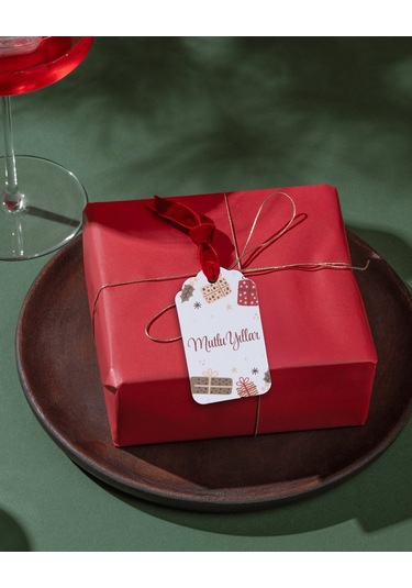 Yılbaşı Mutlu Yıllar Hediye Sallantı Etiketi, Yeniyıl Paketleme K