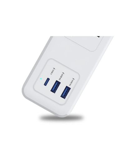 Honeywell Akım Korumalı Priz 3lü 1xtype-c 2xusb-a Hc000037