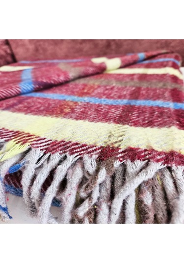 Çift Kişilik Pamuklu Battaniye 180x200 Cm 5033 Çok Renkli