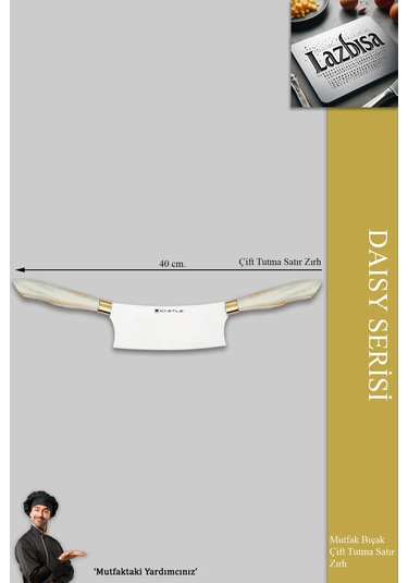 Daisy Serisi Seri Mutfak Bıçak Kıyma Çift Tutma Zırh Mft-853