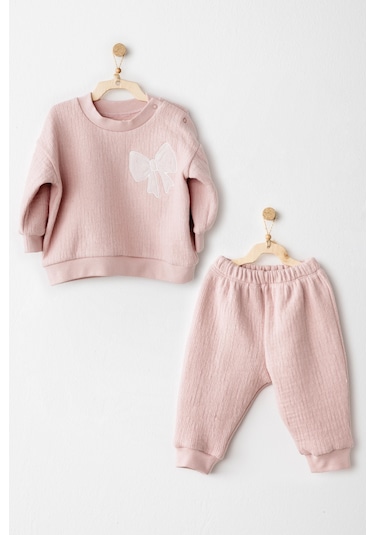 Kız Bebek Takım 2 Parça Set Casual Ac26200 Pembe