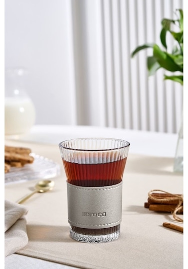 Karaca  Leather Cool Touch Latte Bardağı 210 Ml Silver