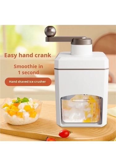 Jialan Dıy Buz Kırıcı Kolu Taşınabilir Manuel Buz Slush Makinesi Beyaz