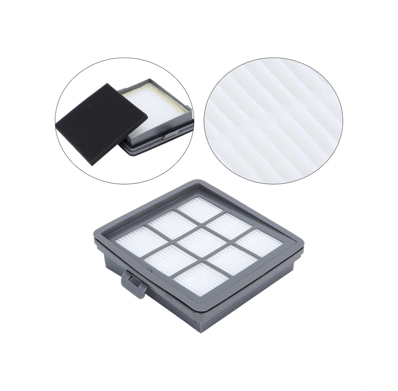 Hangfox Electrolux Vc-t3515e, T55, T53, T51, Vc-t3311e Süpürge İçin Hepa Filtre Ve Filtre Pamukları - Yüksek Kaliteli Abs Malzeme, Kolay Kurulum