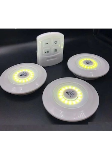 Uzaktan Kumandalı Yapışkanlı Kablosuz Led Spot Lambalar