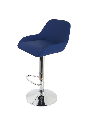 Bürocci Texas Bar Taburesi - Lacivert Deri - 9506S0103 Çok Renkli