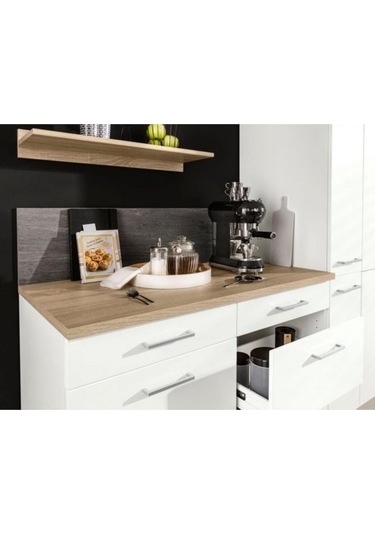 Ares Mutfak 6 Çekmeceli Alt Modül 120 Cm Beyaz Tezgah Dahil