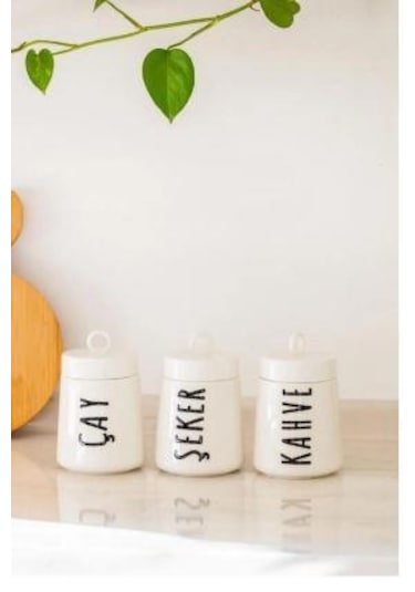 Por-2324 3lü Por.byk Baharatlık Takımı Beyaz