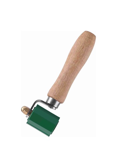 Geeksen Yeşil Silikon Pres Mili 40mm - 260 C Isı Dayanıklı, Çift Yönlü Yataklı, Ahşap Kollü - Pvc, Zırh Folyo Kaynağı Ve Filmi Preslemek İçin Diğer