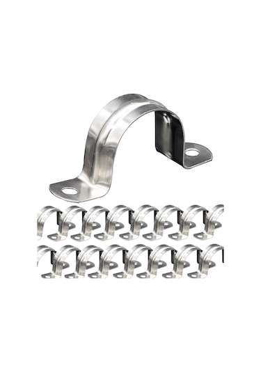 Ximistore9 30 Adet M40 1.5 İnç 304 Paslanmaz Çelik Ağır Duty İki Delikli U Tipi Boru Sabitleyici, Korozyona Dayanıklı Kanal Tutucu