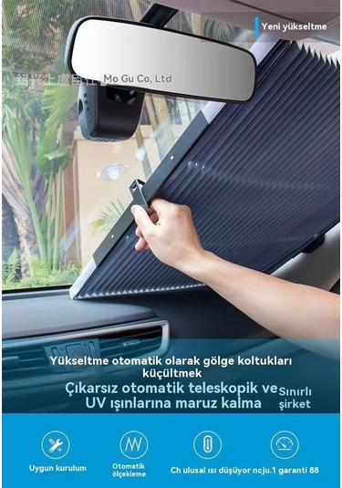 Novahub Arac Oto Güneşlik Katlanır 70x160cm Alüminyum Film Kepenk Tasarım