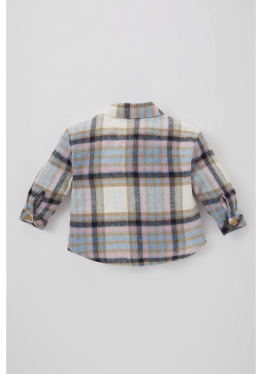 Defacto Kız Bebek Flanel Uzun Kollu Gömlek A8815a523wnpr275 Mor