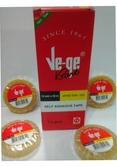 VEGE OFİS BANT 12MM X 33M (1 KUTU 12 ADET)