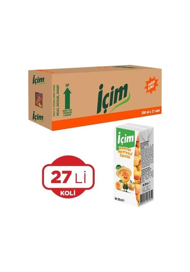 İçim Kayısı Aromalı Meyve Suyu 200 Ml X 27 Adet