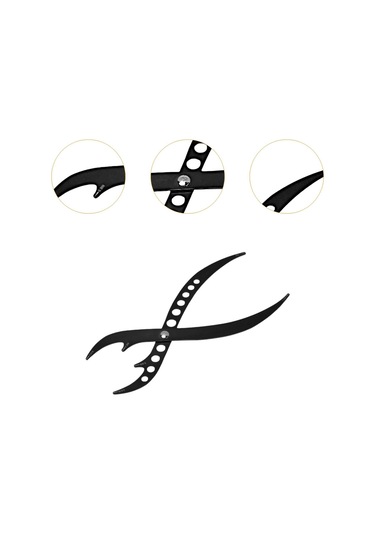 Suntek Kaş Şablon Cetveli Nokta Konumlandırma Siyah Siyah