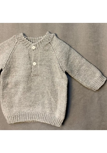 Uretti - Kadir 7704 - El Örgüsü Reglan Kol Erkek Çocuk Kazak - 2 Yaş Gri