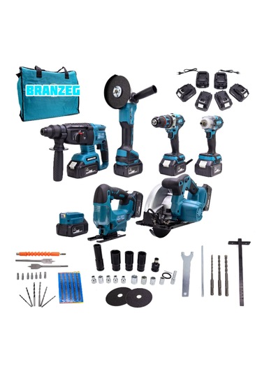 Branzeg BRZ-74S 36v Super Sarjlı 4 Batarya 2 Şarj Cihazı 7li Set