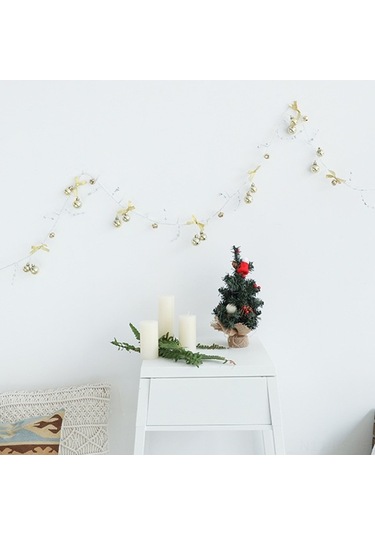 Maoyaya Noel Dekorasyon Işıkları - 20 Led'li 2 Metre Pil Ile Çalışan Sıcak Beyaz Işık, Şeffaf Kablolu Altın Top Diğer