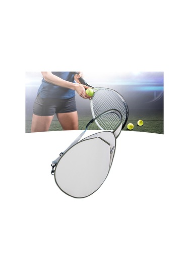 Suntek Tenis Çantası Taşınabilir Çok Beyaz-yeşil-kenarlar