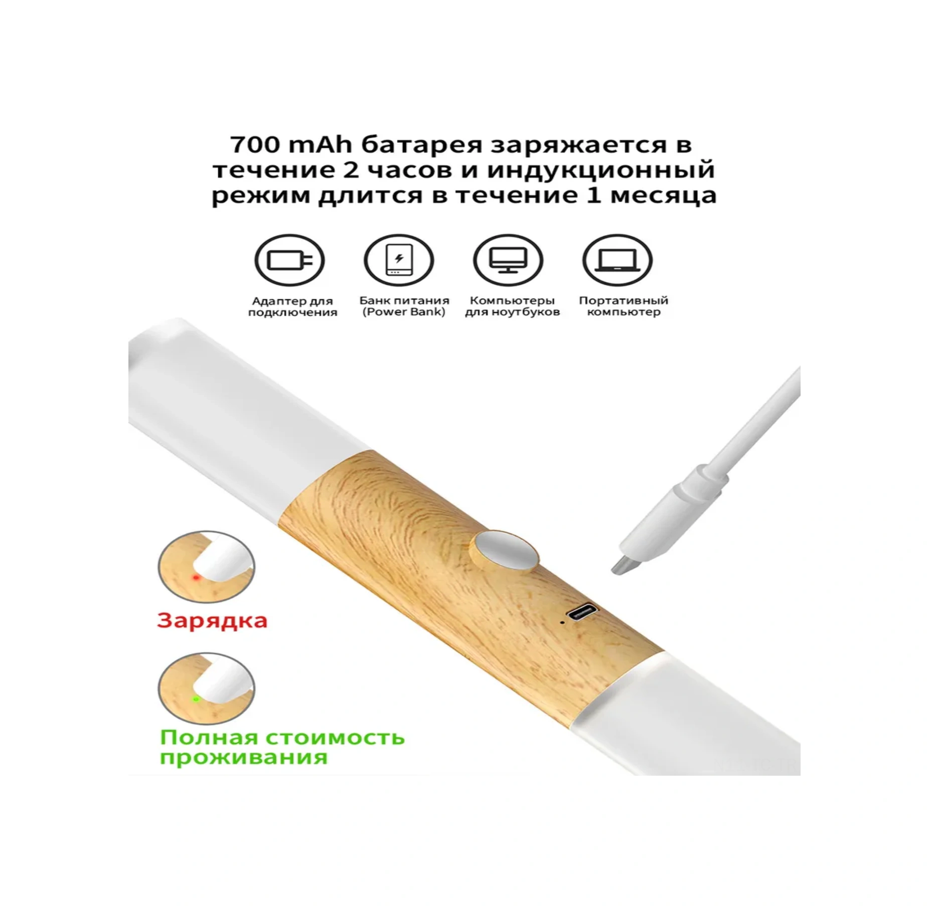 Skycity Usb Şarjlı Akıllı İnsan Algılayıcı Dairesel Açılıklı Akrilik Duvar Lambası, Staircase Koridor Işığı, Sürekli/algılama Modu Ahşap