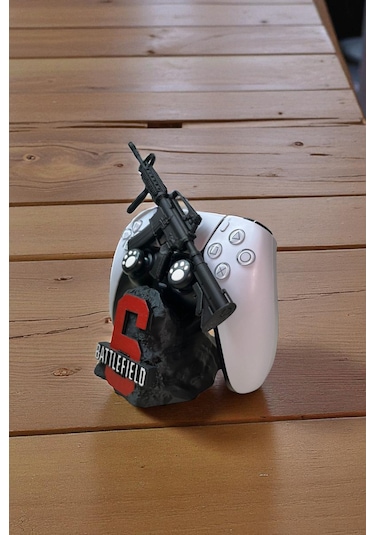 Battlefield Tasarımlı 3d Baskı Kontrolcü Tutucu Ps4 Ps5 Xbox Gamepad Standı Joystick Standı 1 Adet