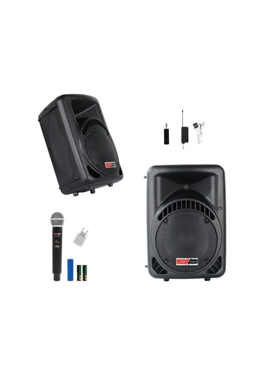 Lastvoice Ample-10ap Taşınabilir Seyyar Portatif Mikrofonlu Elektrikli Ses Sistemi Hoparlör 600 Watt