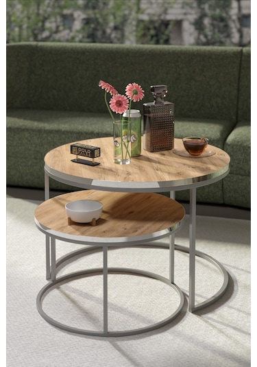 Orta Sehpa Ikili Lüx Specıal Gümüş Ceviz