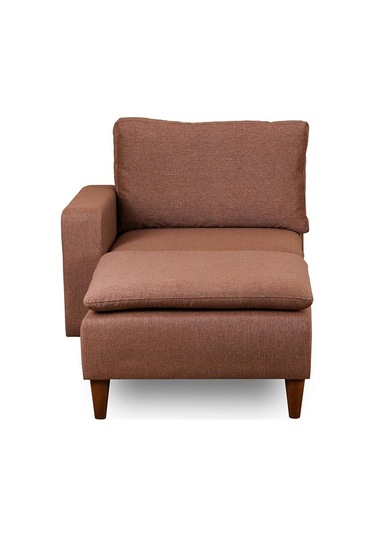 Lungo Modüler Daybed - Açık Kahve Keten Açık Kahverengi