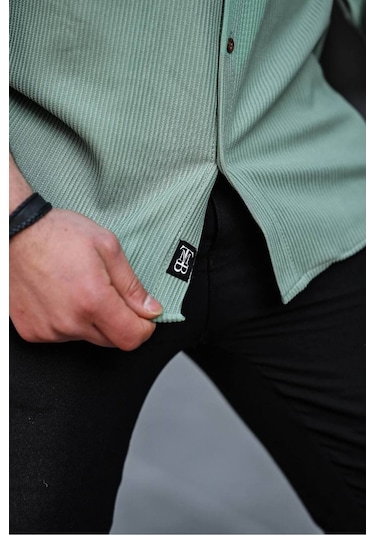 Tex Republic Erkek Yeşil Fitilli Ottoman Gömlek Yeşil