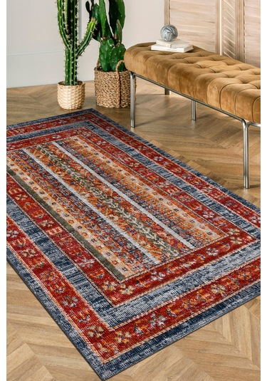 Arkaik Halı Koleksiyonu Zamansız Dokulu Desen, Tozumaz, Kolay Temizlik, İnce Form Renkli