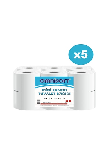 Omnisoft Mini Jumbo Tuvalet Kağıdı 5 x 12 Rulo