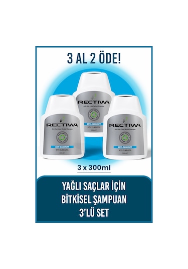 Rectiwa Kepek Şampuanı 3 x 300 ML