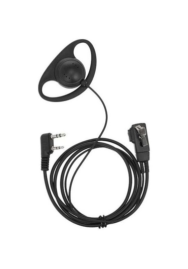Electric Kask Telsizi İnterkom Kulak Kancalı Kulaklık Siyah K Head P109-pk01-g4 Kenwood, Baofeng, Retevis Uyumlu 34g, Evrensel Model