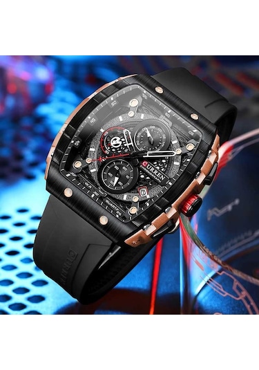 Curren 8442 Siyah Erkek Kol Saati