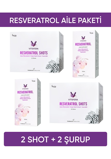 Vitisfera Resveratrol Aile Paketi 2 Shot + 2 Şurup